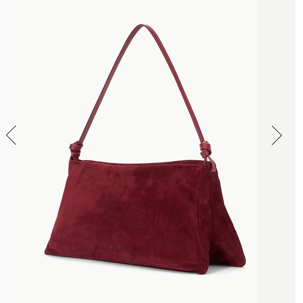Red suede staud bag